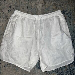 YoungLA Men’s White Linen Shorts
